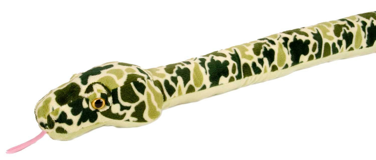 Camo Green Plush Snake 54"