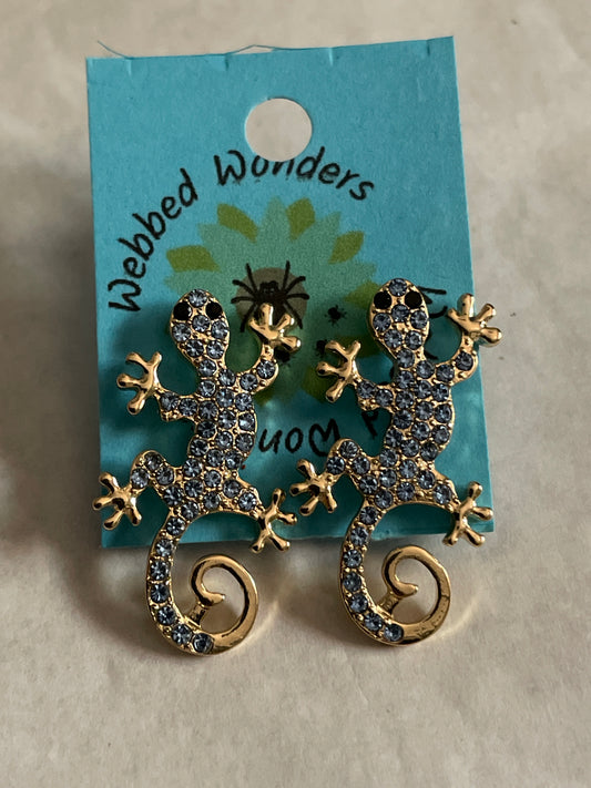 Earring - Lizard Gold Bling