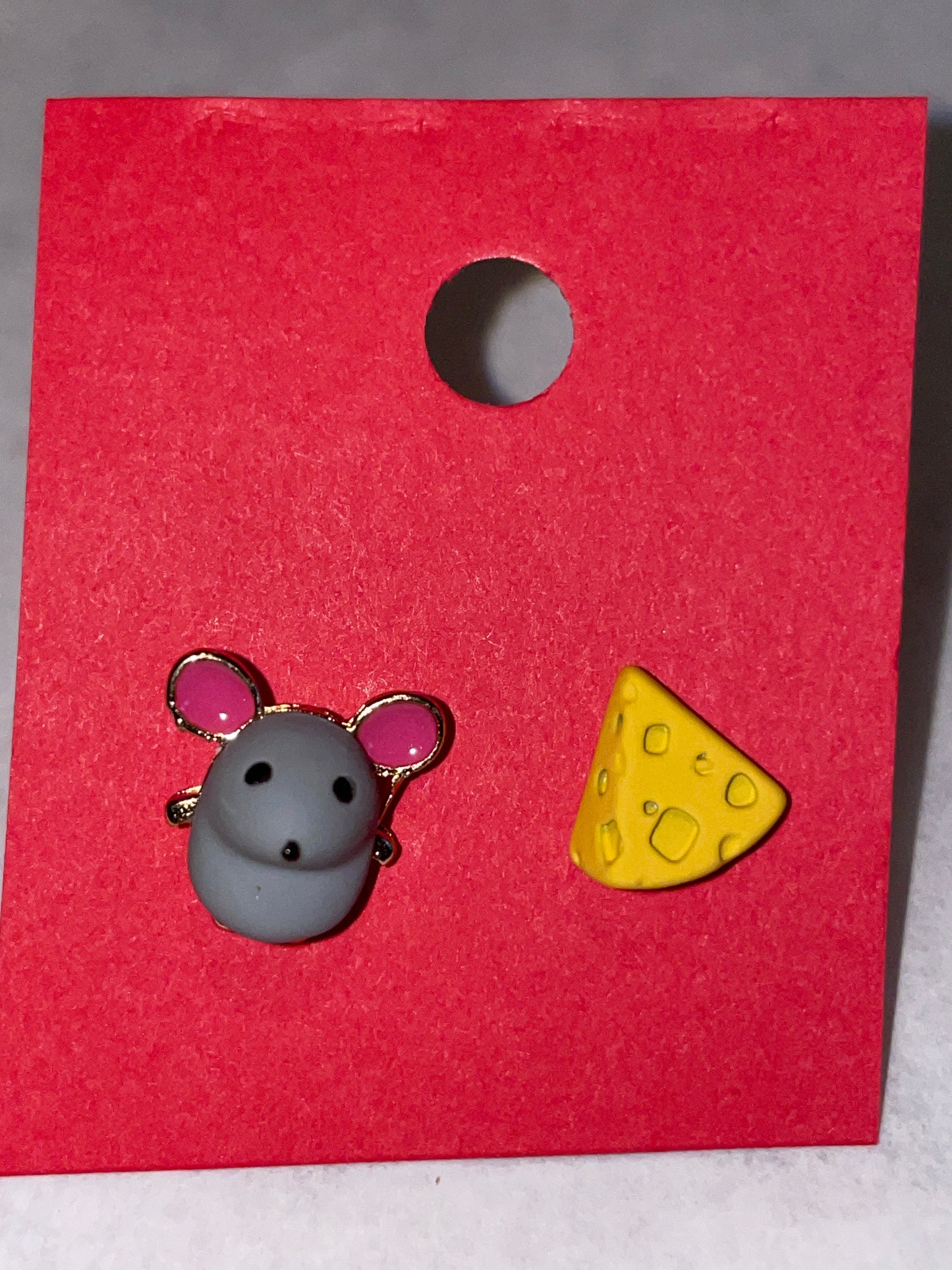 Earring - Mouse & Cheese