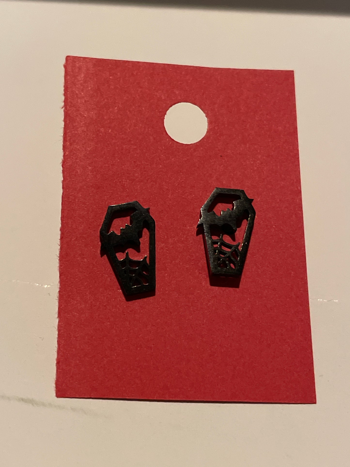Earring - coffin studs