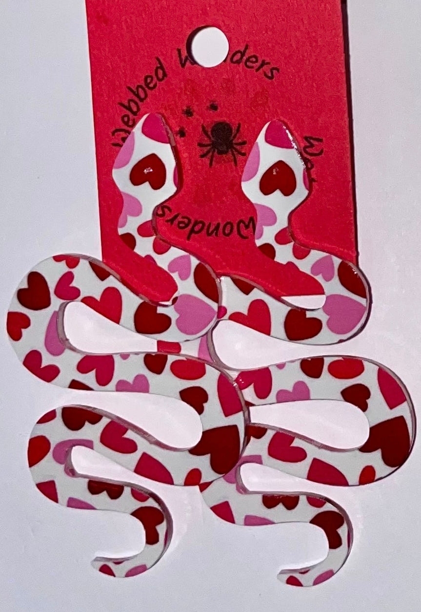 Earrings - Snakes Multi Print