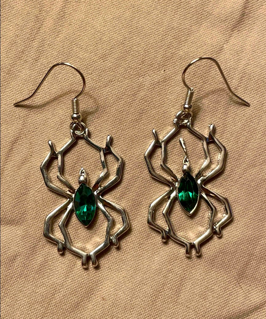 Earring - spider teal