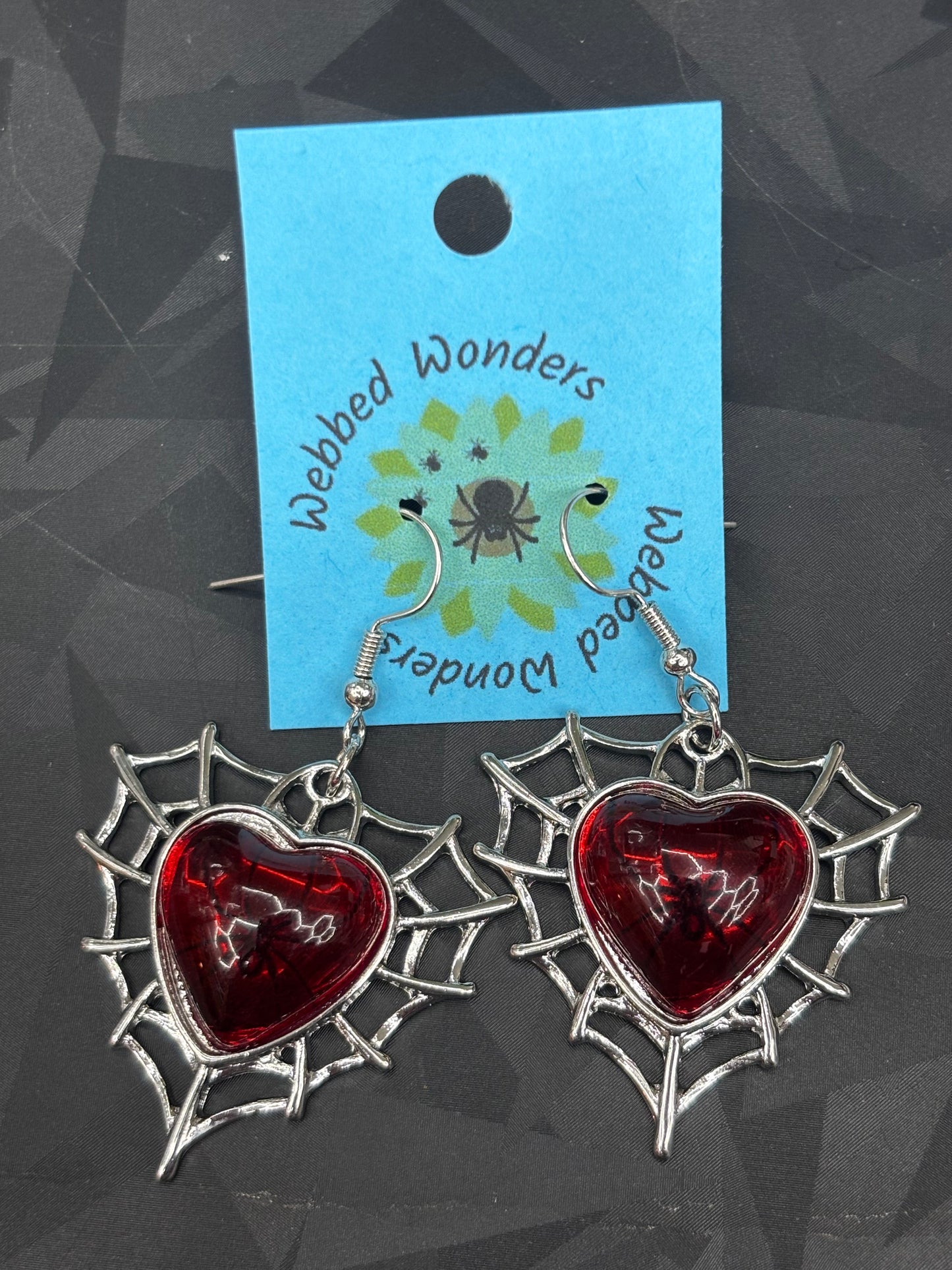 Earring - Dangle Spider Red ❤️