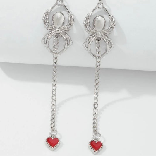 Small Spider Red Dangle Necklace for any Occasion!