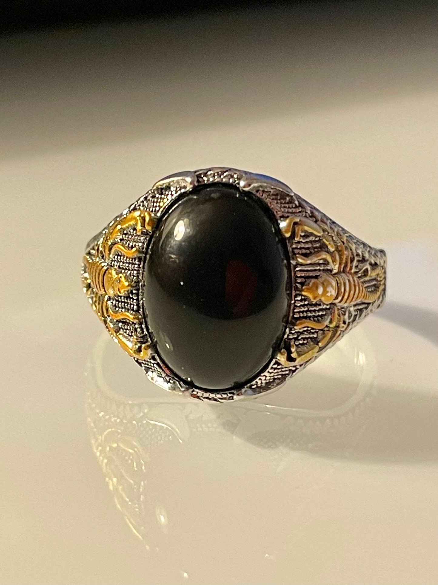 Ring - Scorpion Gold Black