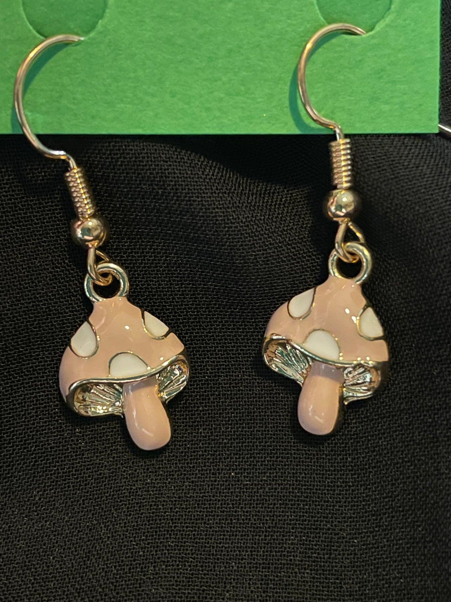Earring - mushroom pink/gold