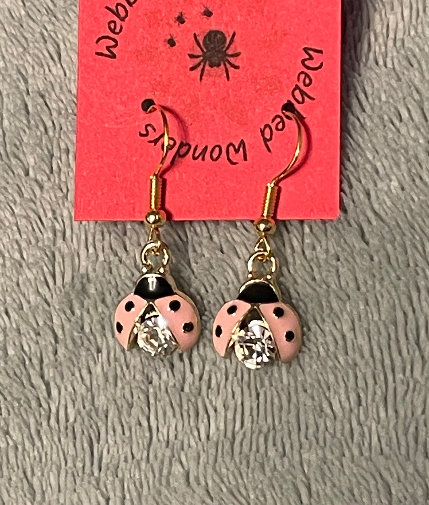 Earring - Ladybug Pink
