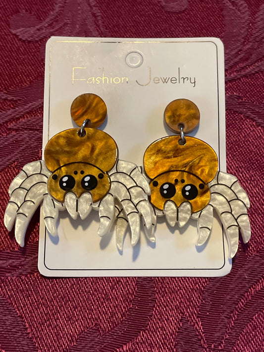 Earring - Spider Brown