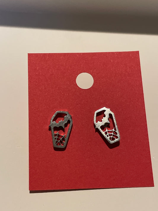 Earring - coffin studs