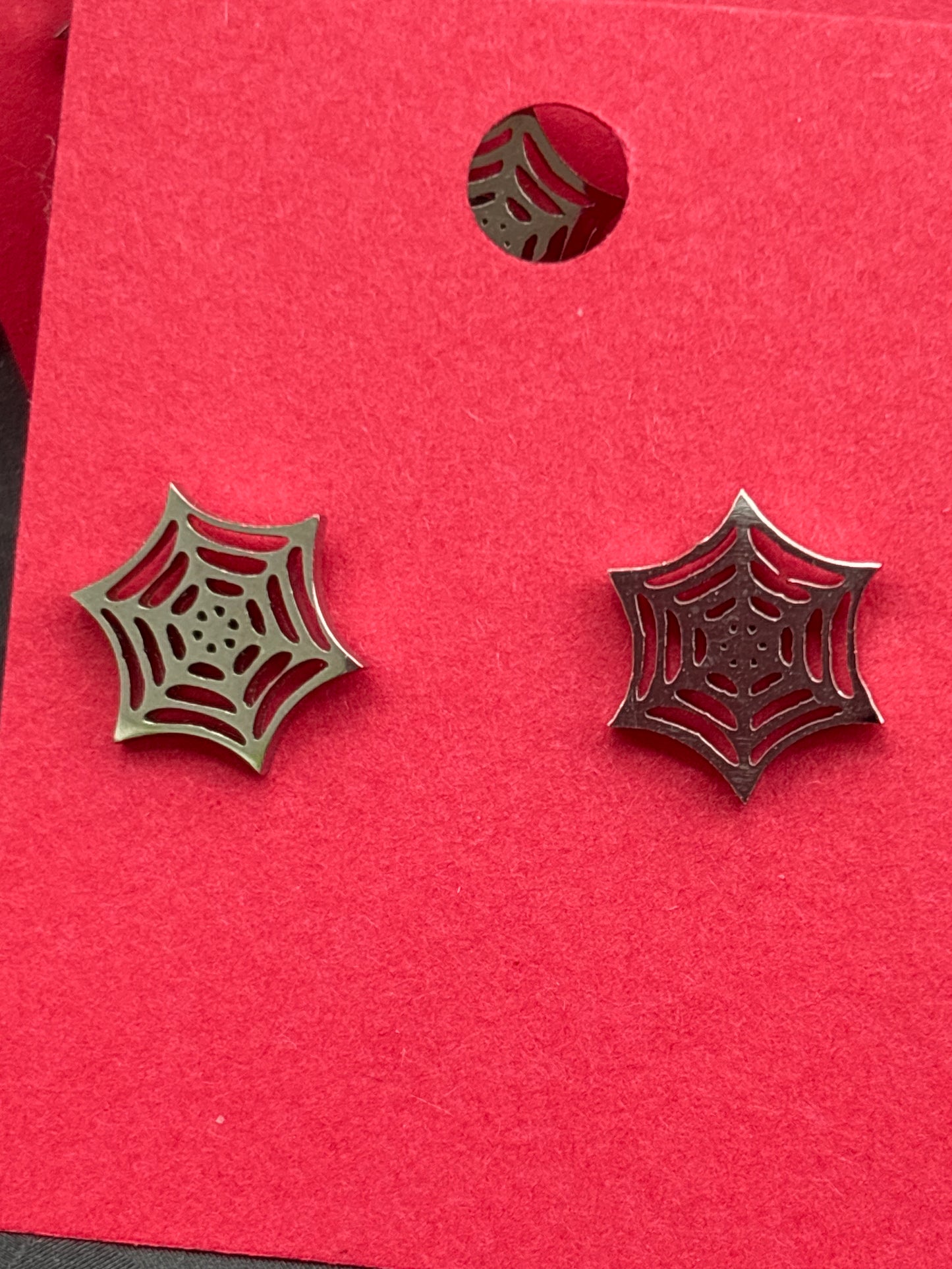 Earring - Post Spider or Web