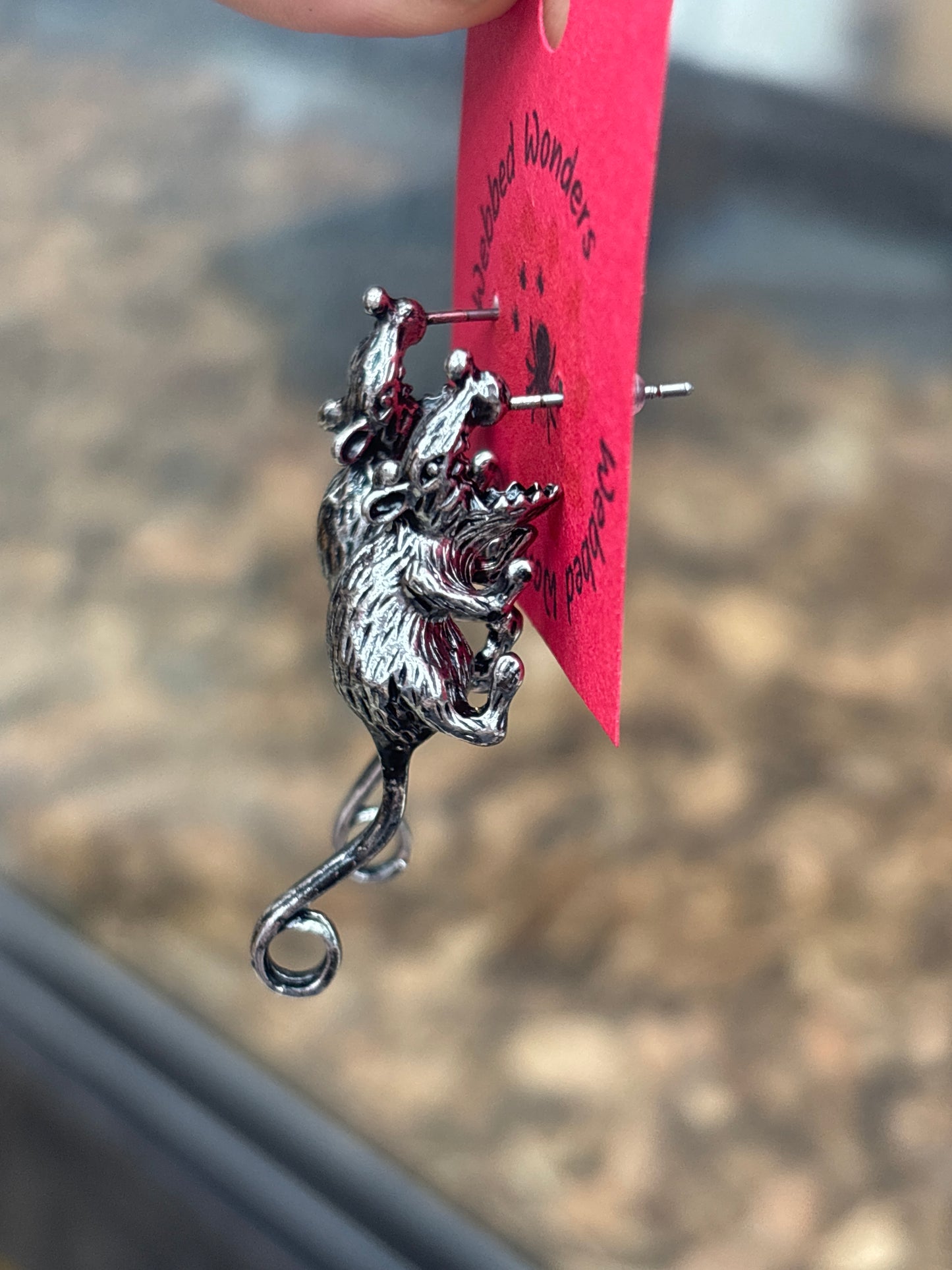 Rat Dangle Earrings