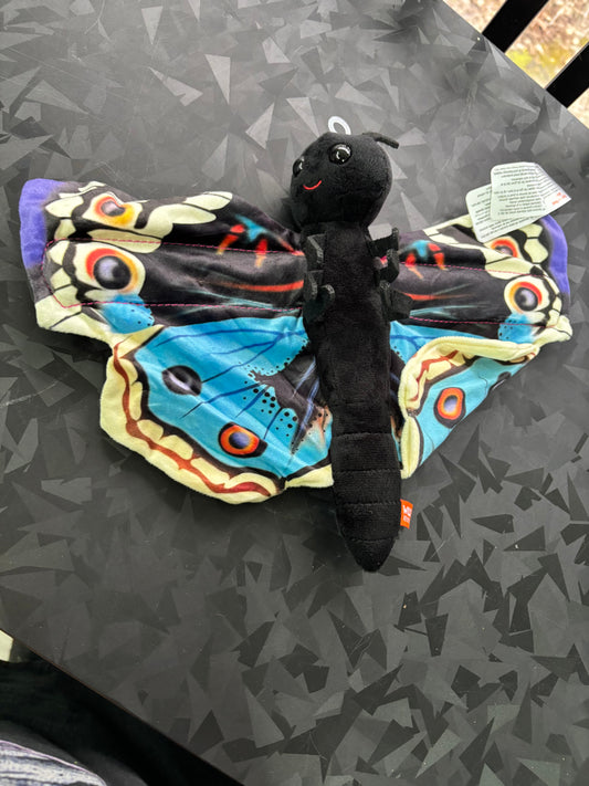 Blue Pansy Plush Butterfly 8"