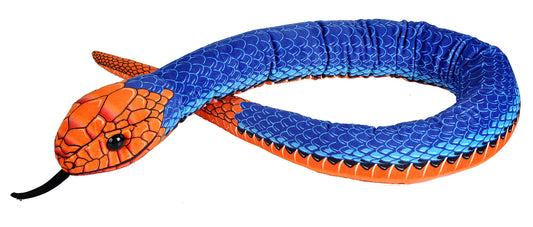 Blue Coral Scales Stuffed Snake 54"