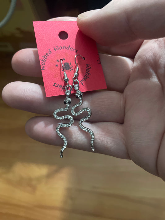 Earring - snake silver jewel