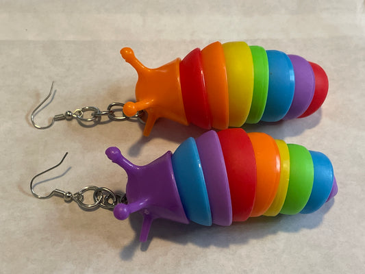 Earring - Rainbow Caterpillar