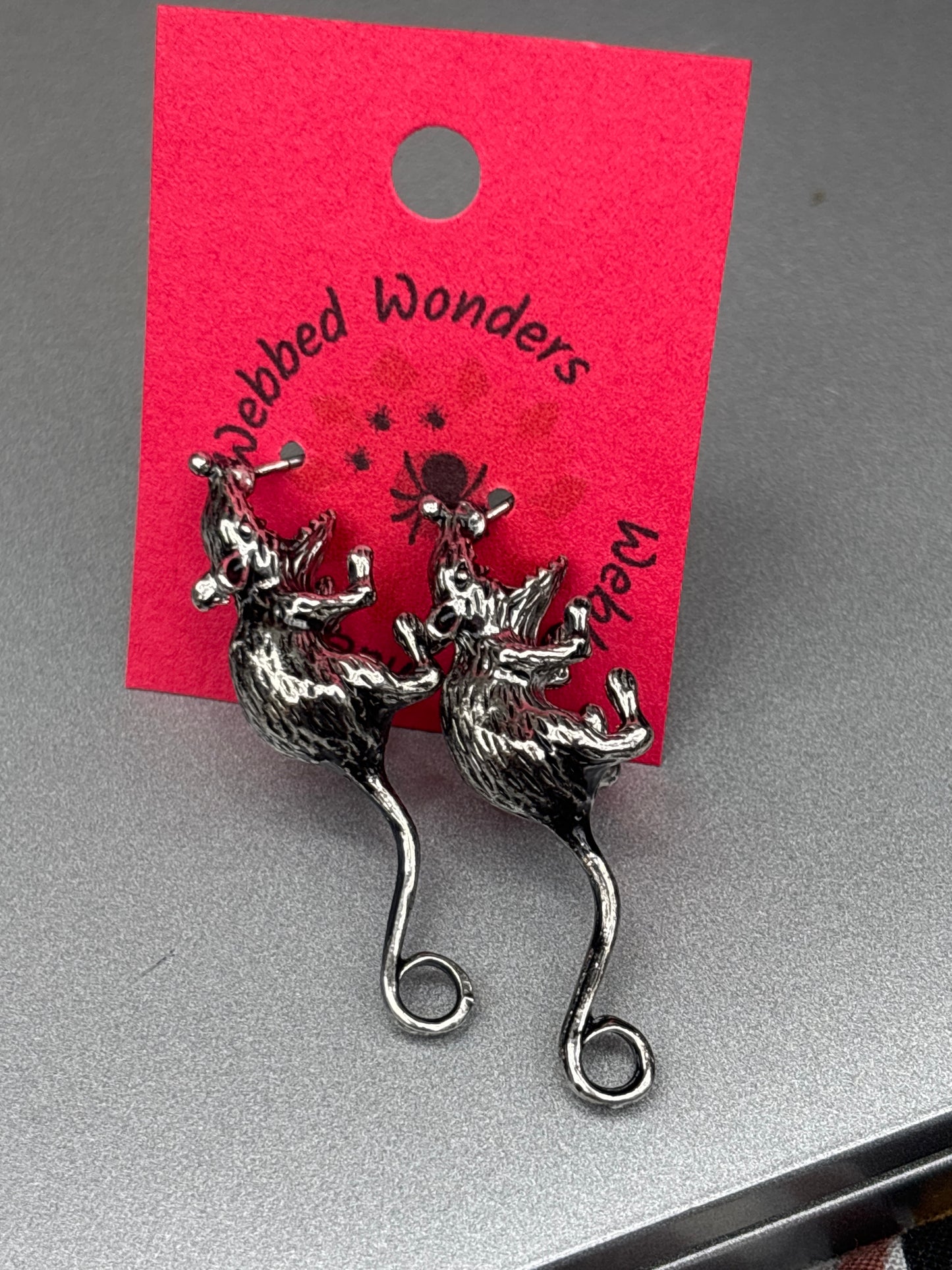 Rat Dangle Earrings