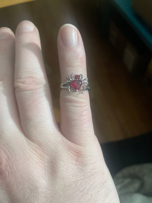 Spider Heart Ring
