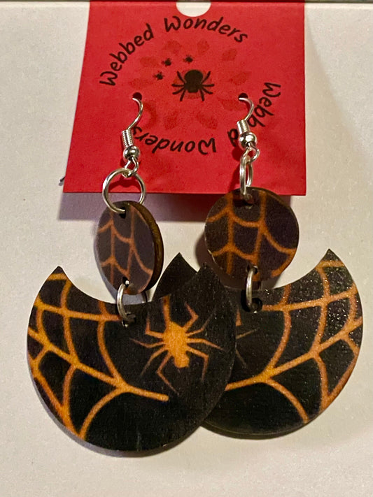 Earring - Wood Webs