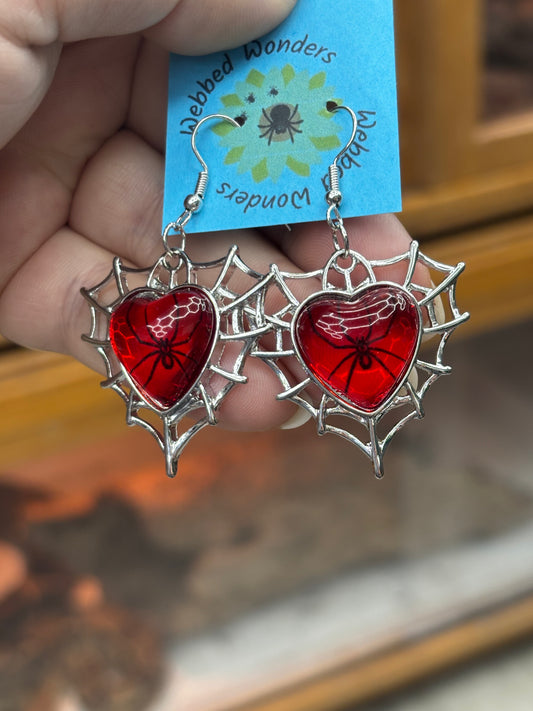 Earring - Dangle Spider Red ❤️