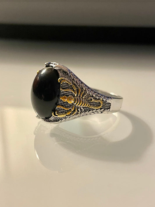 Ring - Scorpion Gold Black