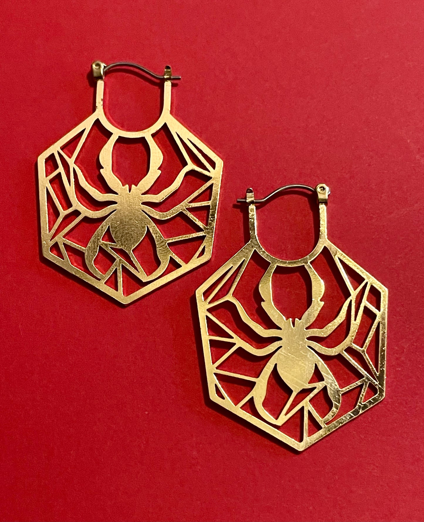Earrings - Spider Hoop Cutout