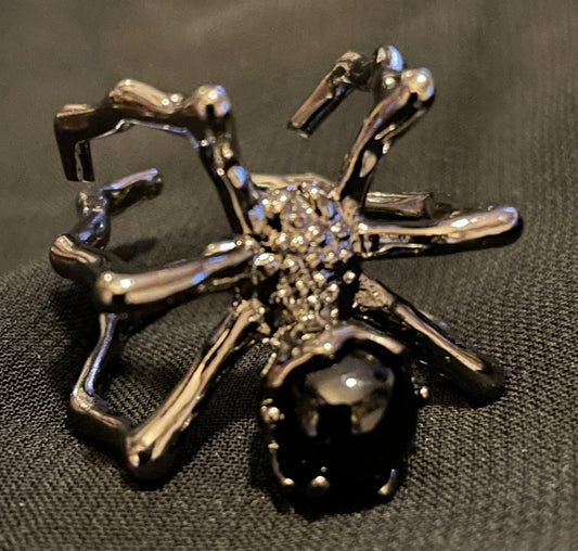 Ring - Spider Cuff Black Stone