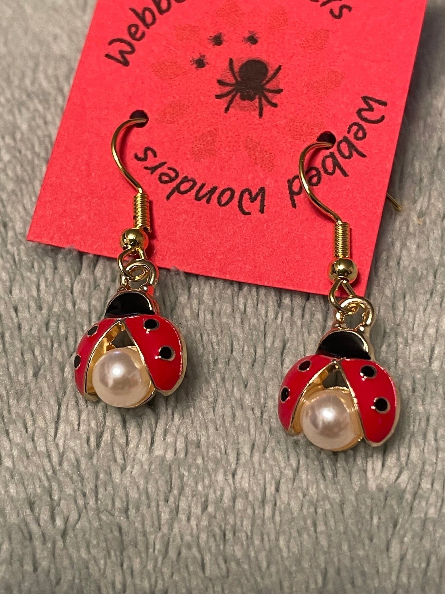 Earring - Ladybug Red