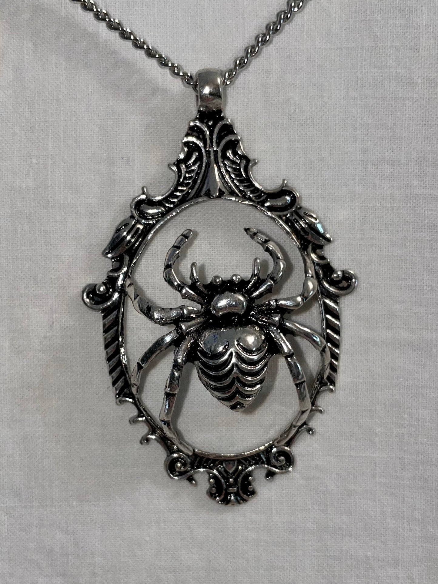 Necklace - Victorian Spider silver